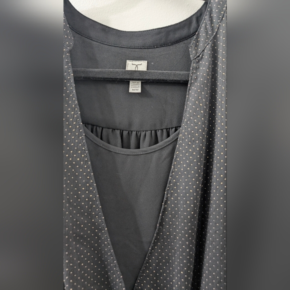 Tristan Sheer Black Blouse with Polka Dots - Picture 4 of 5